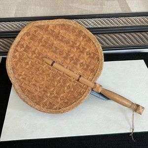 Antiquarian Wood and Fiber Fan